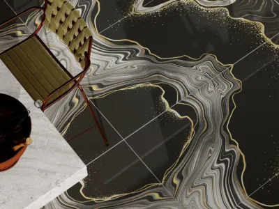 Роскошный золотистый песок Черный Большой формат фарфоровый мрамор Look Floor Керамическая плитка для напольного плитки большого размера, сперованный камень