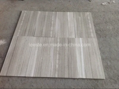 Хорошее качество китайского естественной древесины белый мрамор плитка на пол и стены оболочка