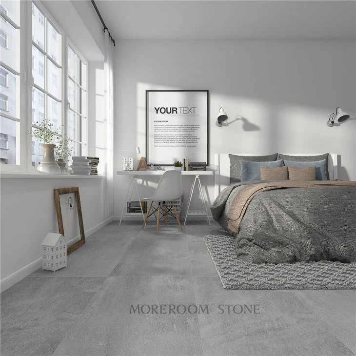 Italy Marmomac Rustic Effect Light Grey Coffee Shop Porcelain Tiles
