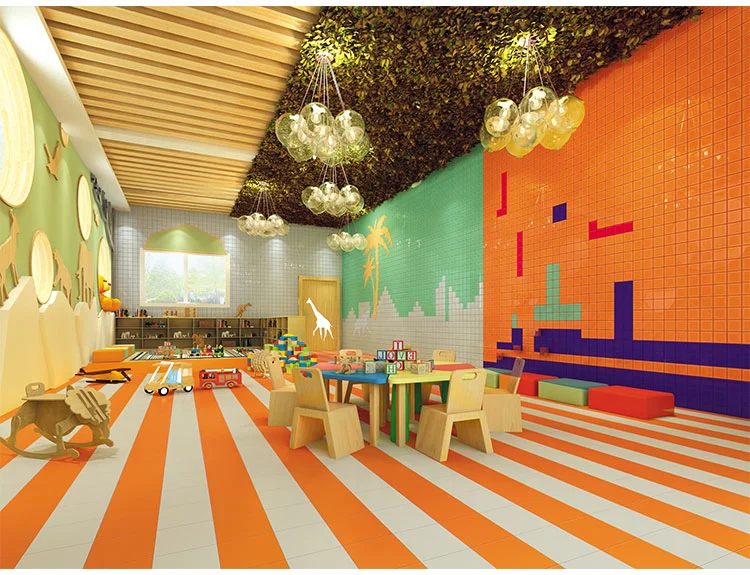 10X10cm Orange/Yellow Wall Tiles Kindergarten Decorative Tiles/Square Tiles/Design Tile