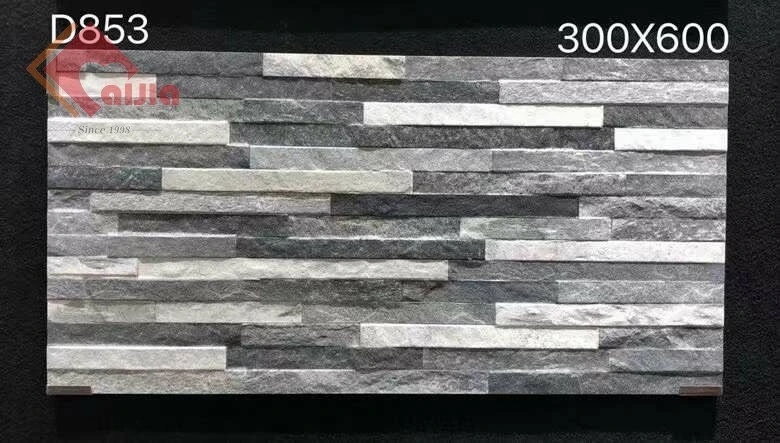 12&quot;*24&quot;Wall Matt Tile Ceramic Kitchen and Living Background Tile Stonelook Marble Look Good Decoration Glazed Tile in Gray Colour