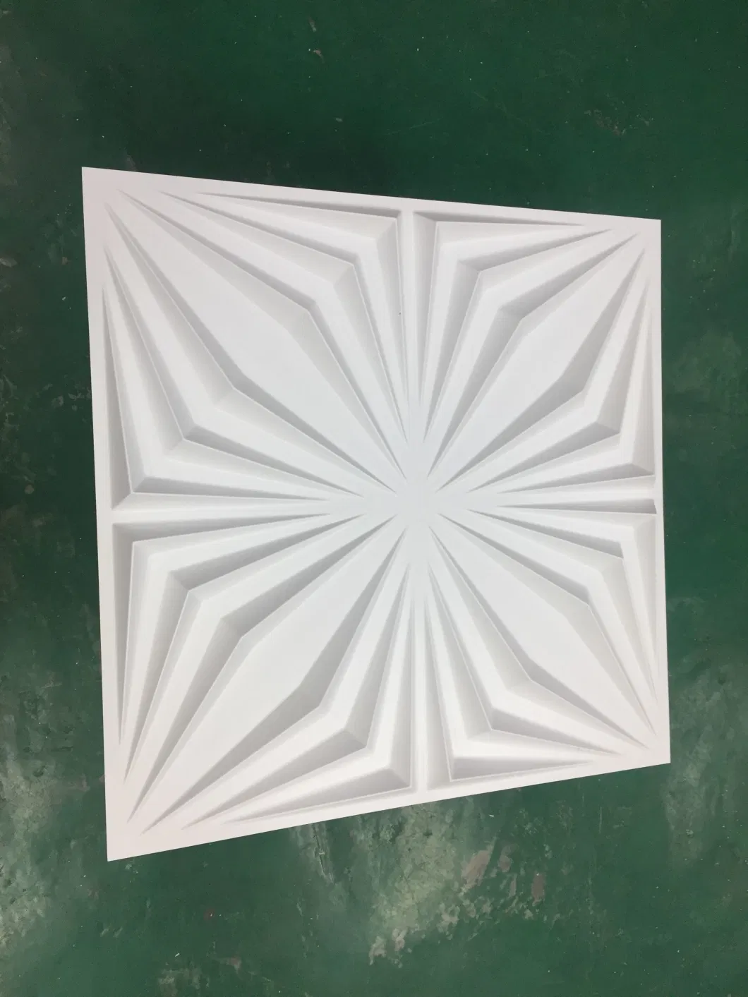 Glue up 3D Wall Tile Easy Installation Matte White PVC