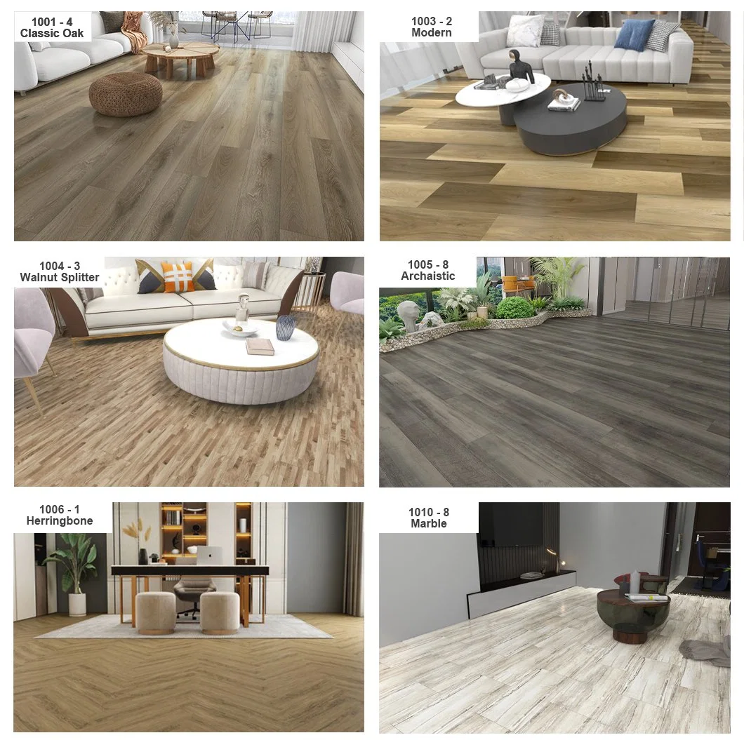 Select Surfaces Stylish Modern High Gloss 8mm Uniclic White/Gray/Brown/Natural Oak Wood/Wooden Parquet Floor Tile Luxury Vinyl Plank/Planks Laminate Flooring