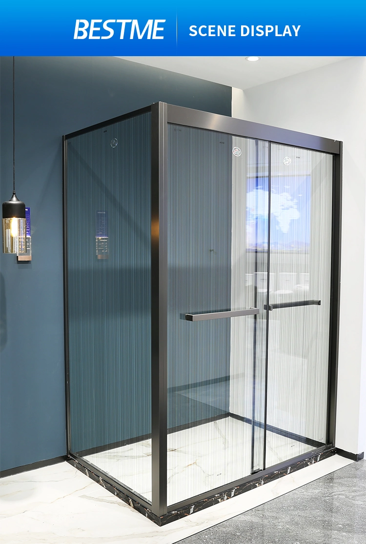 Foshan High Quality Gray Gun Stainless Steel Frame Xinyi Brand Shower Glass Door (Bl-B0118-C)