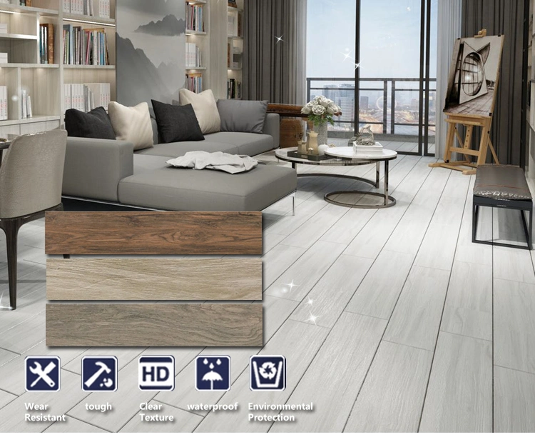 200X1000mm/8X40 Inches Dark Brown Living Room/ Bathroom Rustic Ceramic Wood Tiles Flooring