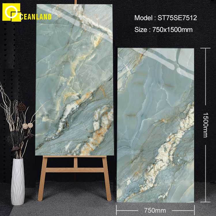 Foshan Green Glazed Ceramic Tile Large Slab porcelain Sintered Stone