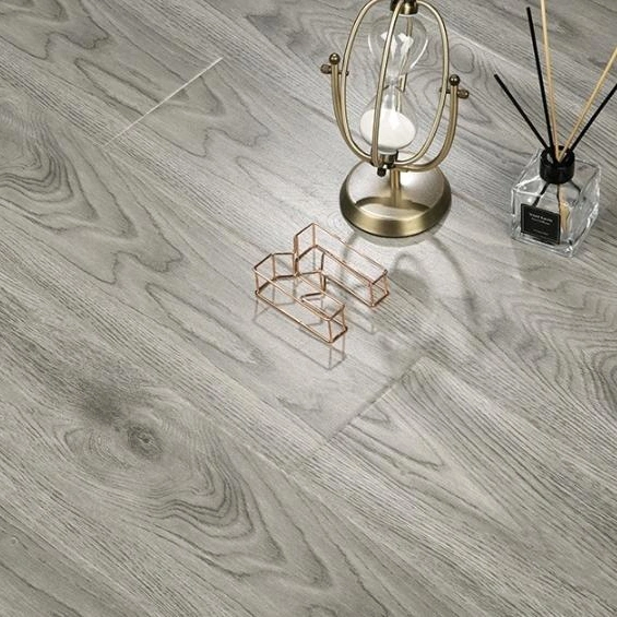 Modern Flooring Building Materials Composite Decking Unilin Click Luxury Vinyl Floor Tile PVC Plastic 7mm Spc Rigid Plank Gray Wood Vinyl Flooring Covering