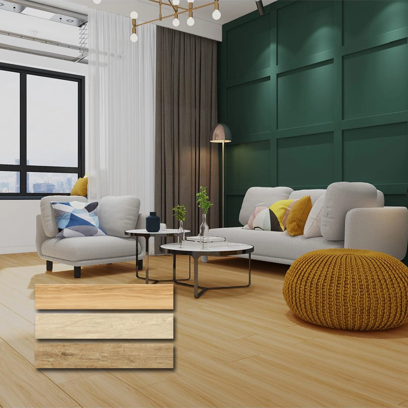 Quality Luxury Wood Like Ceramic Tiles Floor Gray Vitrified Wooden Tiles for Living Room 200X1200mm