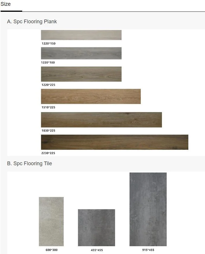 Modern Flooring Building Materials Composite Decking Unilin Click Luxury Vinyl Floor Tile PVC Plastic 7mm Spc Rigid Plank Gray Wood Vinyl Flooring Covering