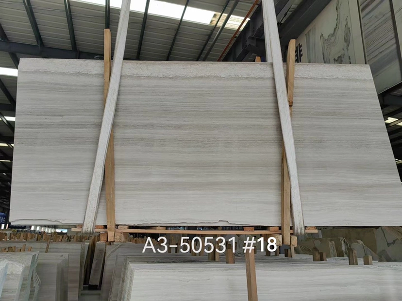 Chinese Wooden White Marble Tile for Interior Wall Decoration