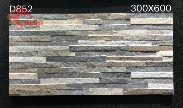 12&quot;*24&quot;Wall Matt Tile Ceramic Kitchen and Living Background Tile Stonelook Marble Look Good Decoration Glazed Tile in Gray Colour