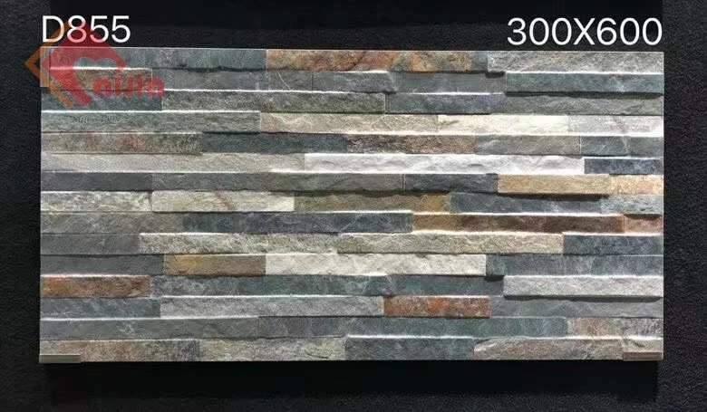 12&quot;*24&quot;Wall Matt Tile Ceramic Kitchen and Living Background Tile Stonelook Marble Look Good Decoration Glazed Tile in Gray Colour