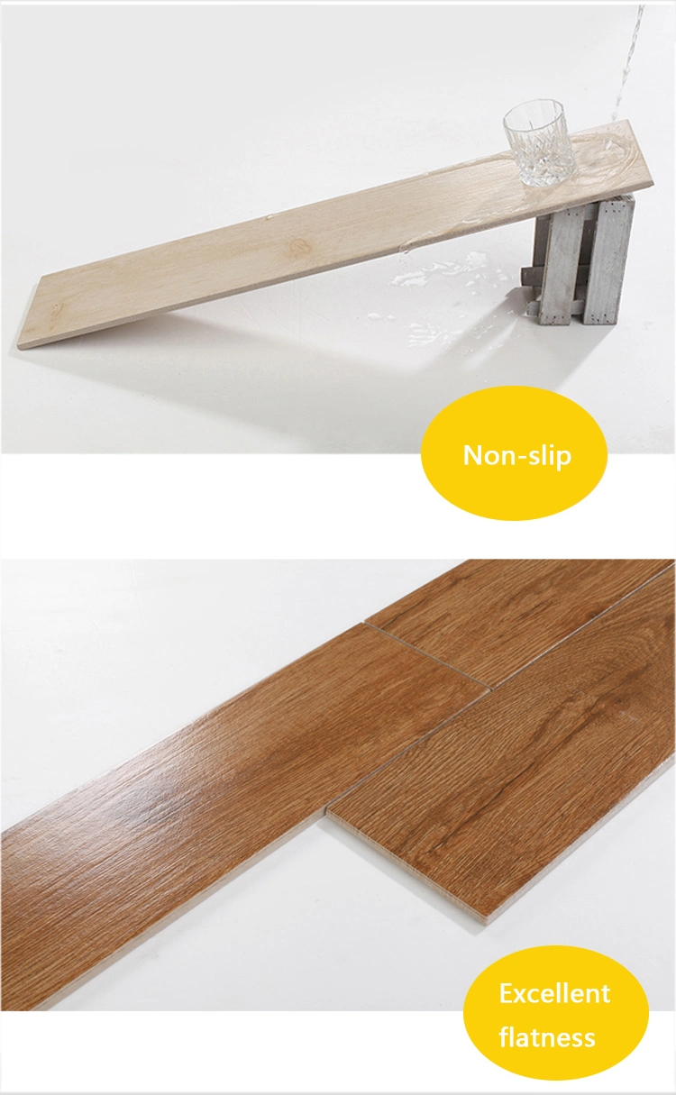 Home Porcelain Wood Look Tile Home Decor Wood Color Effect Strip Ceramic Floor Tiles New Decorative Wood Tiles Factory