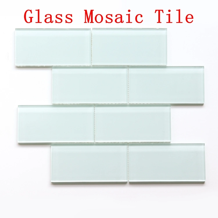 Interior Design Classical Wall Decor Strip Shape Beige Subway Bathroom Crystal Wall Tiles Mosaic