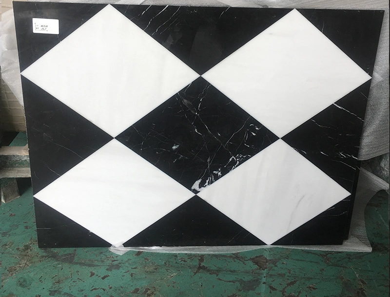 Chinese Classical Magic Cube/Bricks Composited Background Wall Marble Tiles Floor