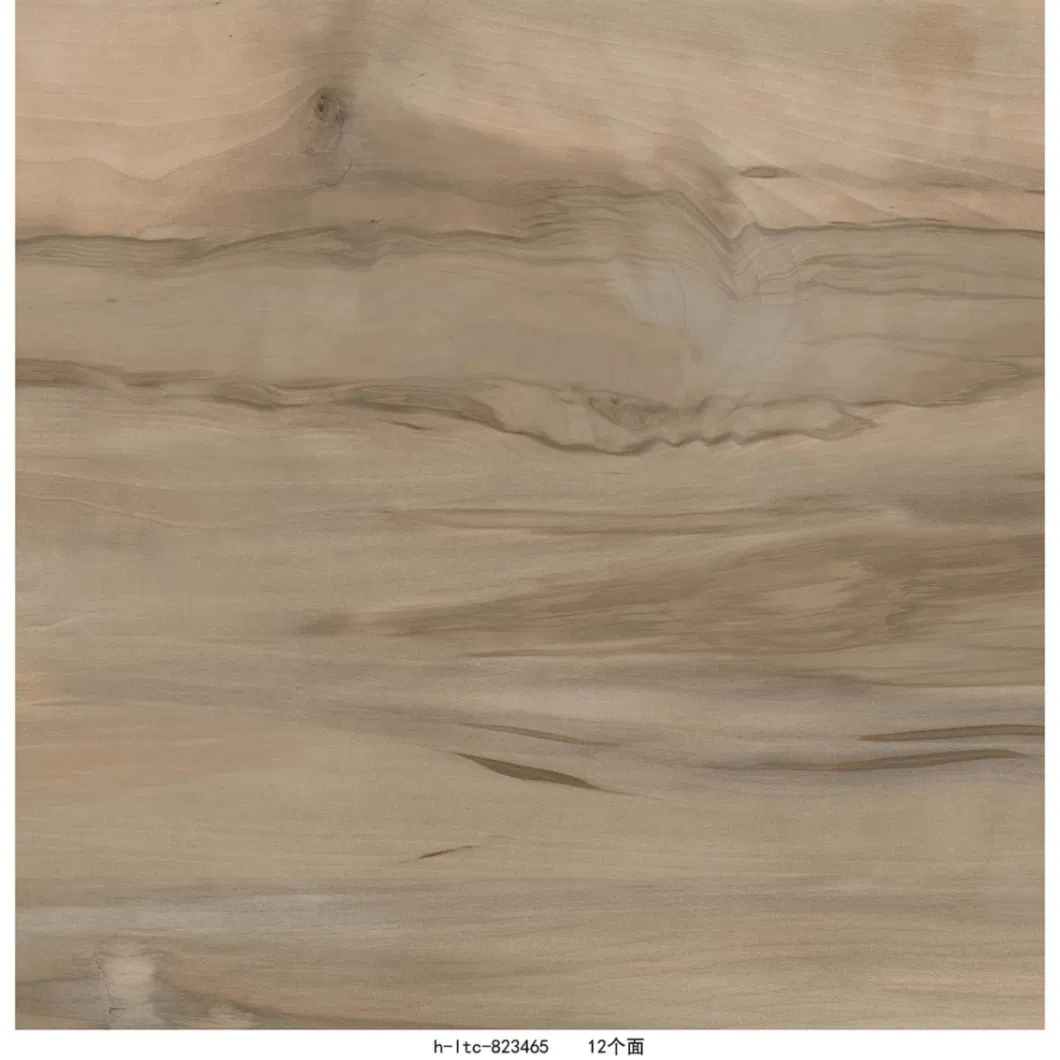 3D Injection Wood Grain Polished Floor Tile Design Patterns Tan Light Brown Dark Gray