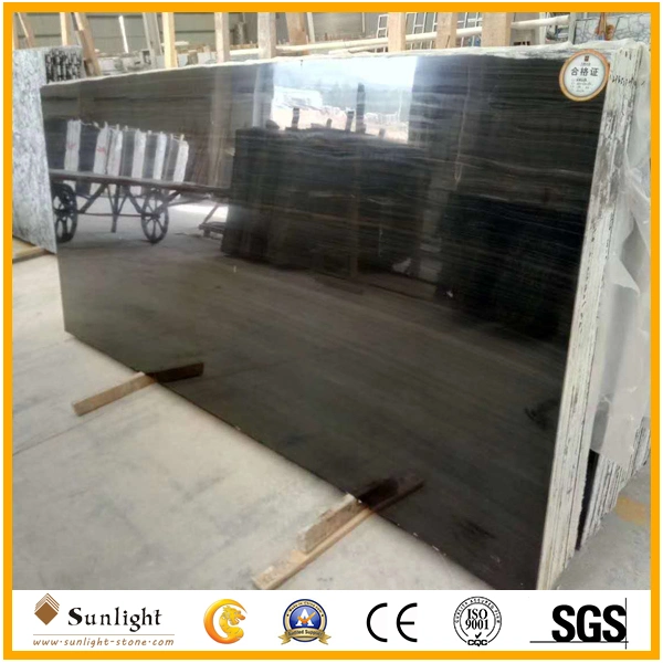 Chinese Imperial Sandal Black Marble, Black Wooden Grainy Marble, Wood Grain Marble Tiles