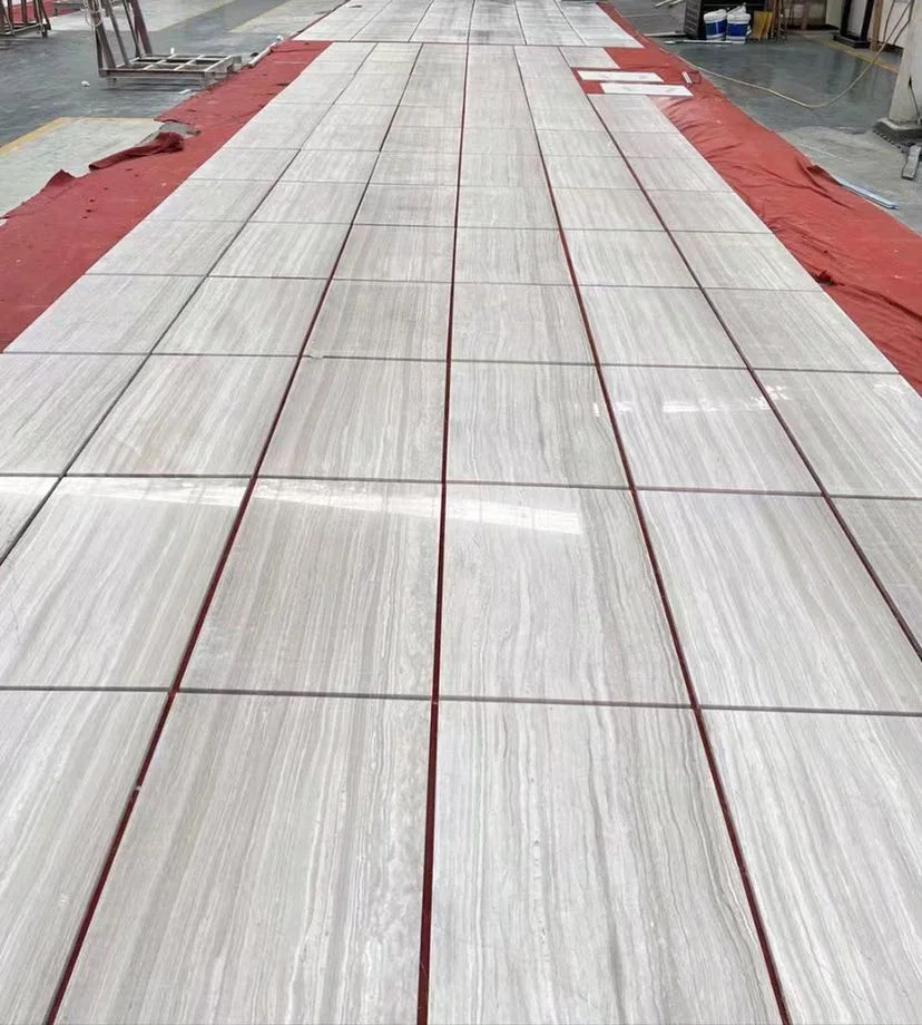 Chinese Wooden White Marble Tile for Interior Wall Decoration