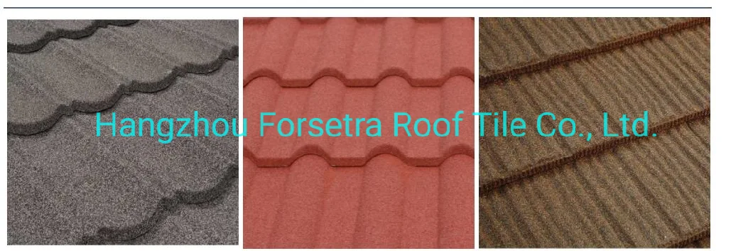 Hangzhou Durable Roman Chinese Stone Coated Sheet Ceramic Interlocking Roof Tiles in Brunei