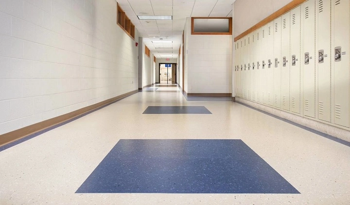 Concrete Floor Centre Commercial Vct Tile Vinyl Composition Tile