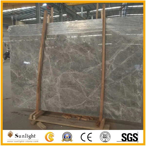 Customeize Polished Grey Marble Tiles, Gray Silver Mink Marble Flooring