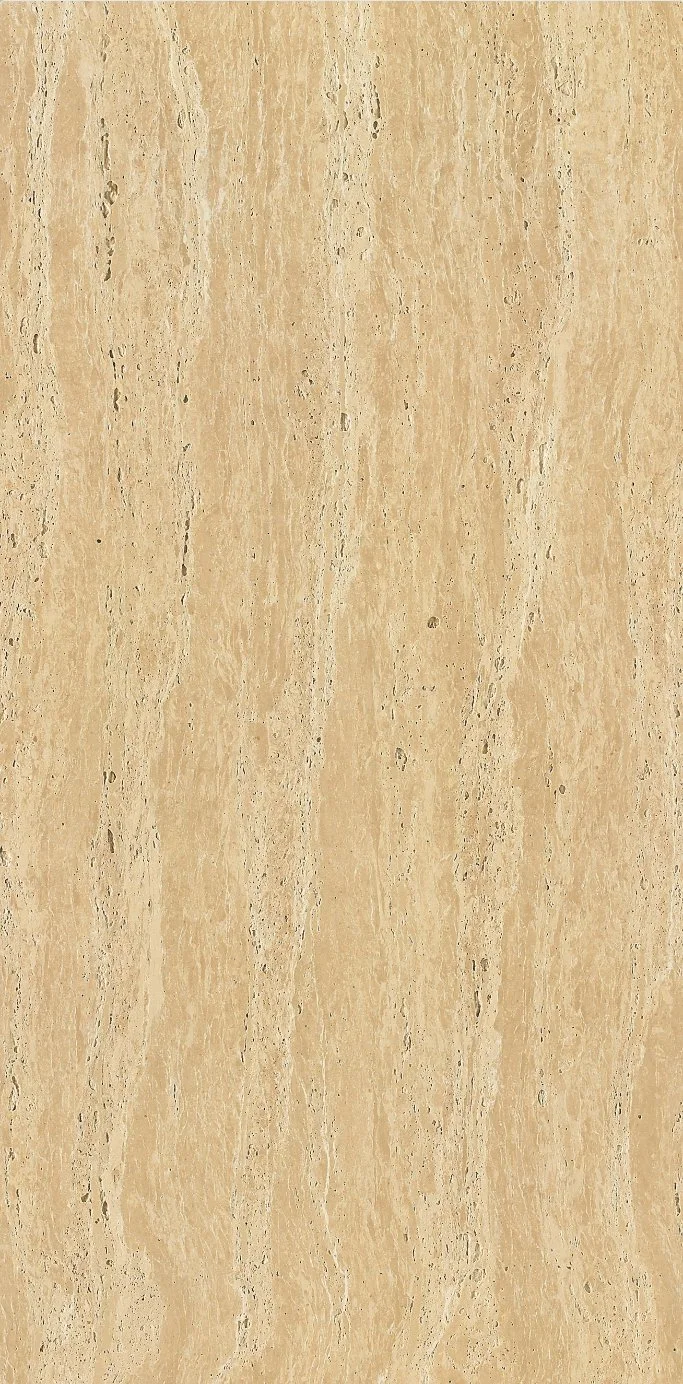 Polished Stone Tile Travertine Rustic with Low Water Absorption for Interior and Exterior Use