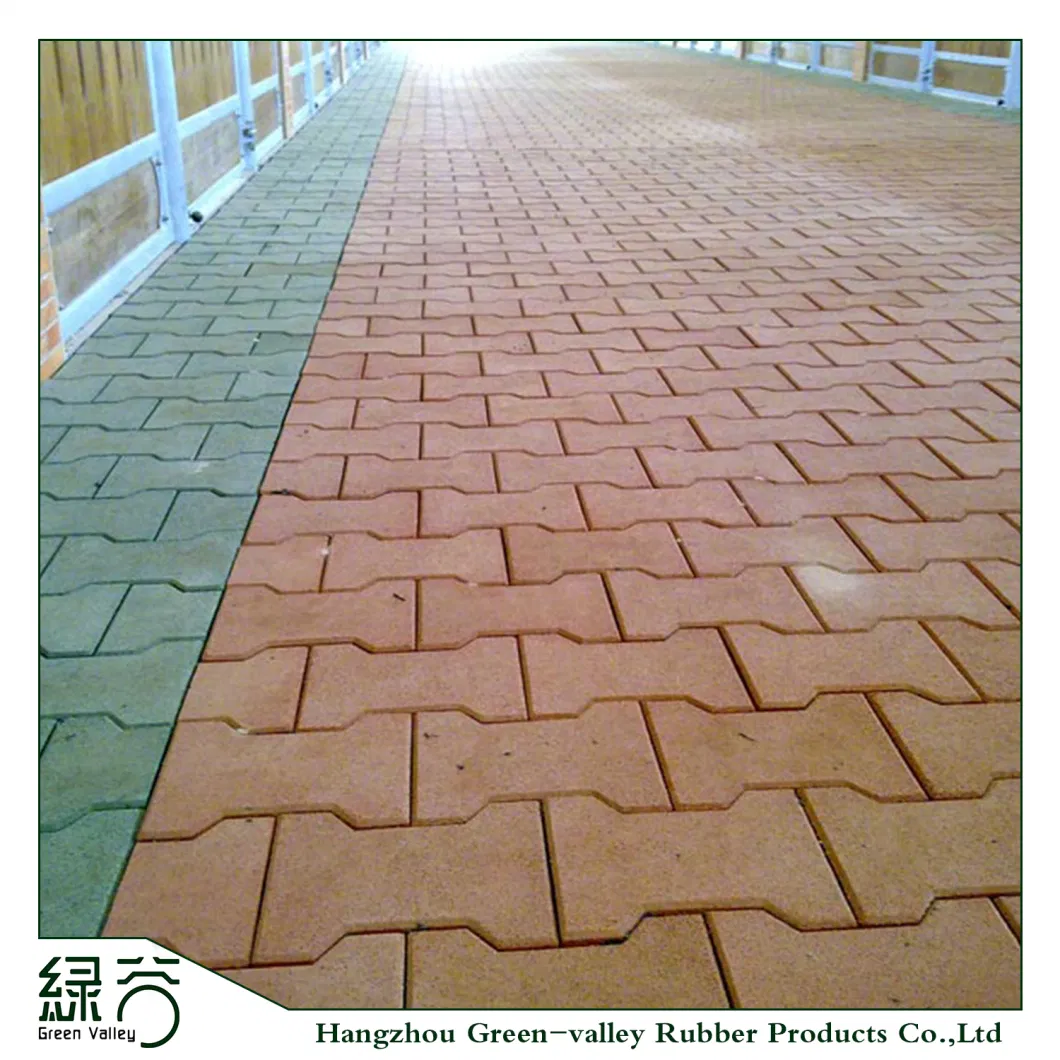 Factory Customized Anti-Slip Interlocking Outdoor Bone Rubber Flooring Tiles Pavers for Walkway/Park /Yard Floor/Garden/Playground