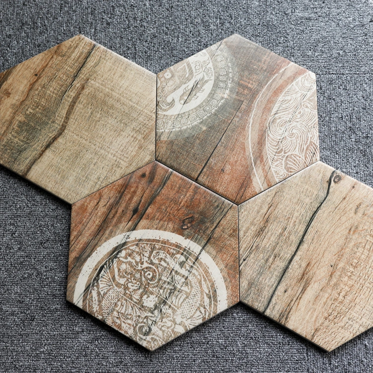 8mm Wear-Resistant Jla Netural Box and Wooden Pallet Hexagonal Ceramic Hexagon Tile