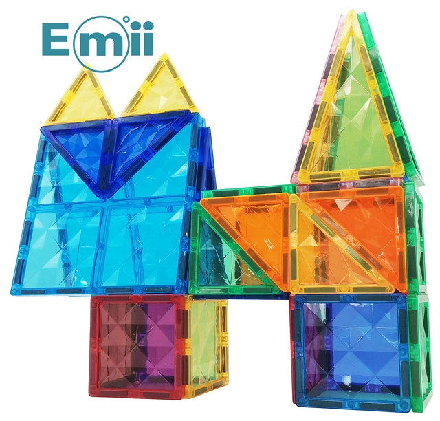 Emii Kids 100PCS Magnet Building Blocks Toys Set 3D Educational Magnetic Tiles
