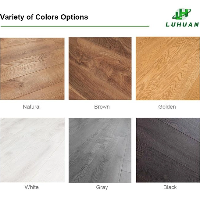 Select Surfaces Stylish Modern High Gloss 8mm Uniclic White/Gray/Brown/Natural Oak Wood/Wooden Parquet Floor Tile Luxury Vinyl Plank/Planks Laminate Flooring