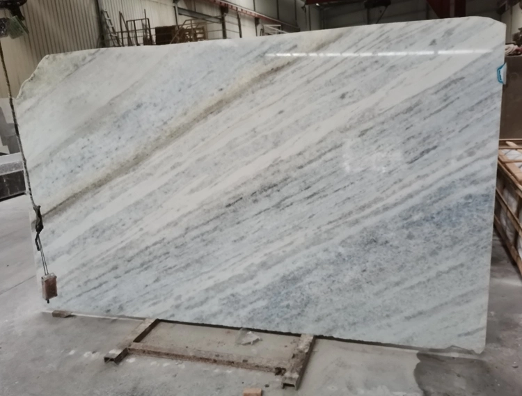 Chinese Crystal Blue White Marble Tiles Polished for Wall and Floor