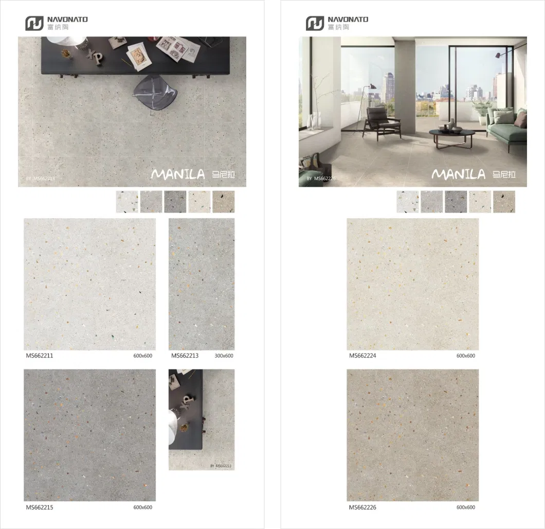 Fashion Design Rustic Glazed Ceramic Tile Building Material Porcelain Floor Wall Tiles for Living Room