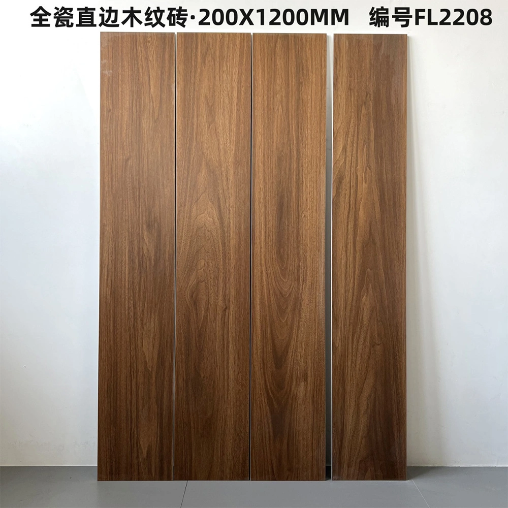 Chinese Style Living Room Interior Wood Floor Rustic Porcelain Tile 150X900mm