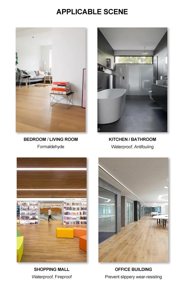 Modern Flooring Building Materials Composite Decking Unilin Click Luxury Vinyl Floor Tile PVC Plastic 7mm Spc Rigid Plank Gray Wood Vinyl Flooring Covering