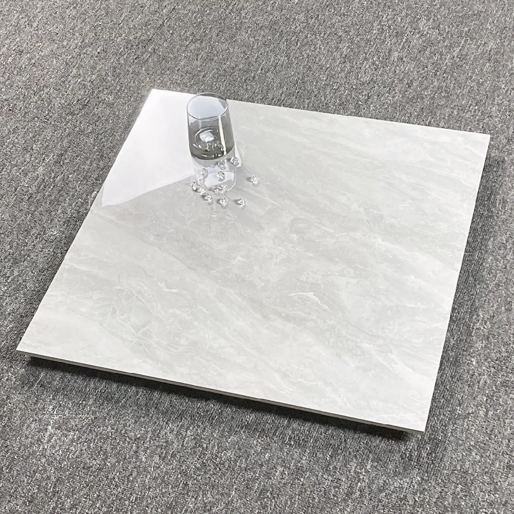 First Choice Quality Floriana Heather Espresso Gray Marble Full Polished Glossy Glazed Porcelain Floor Tile