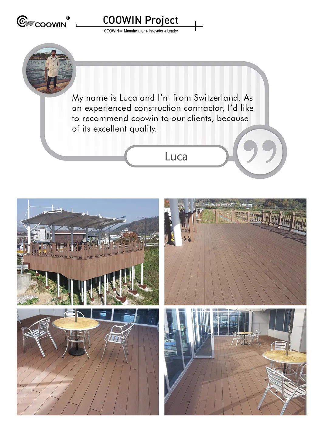 Cheap Chinese Factory WPC Recycle Wood Decking Tiles