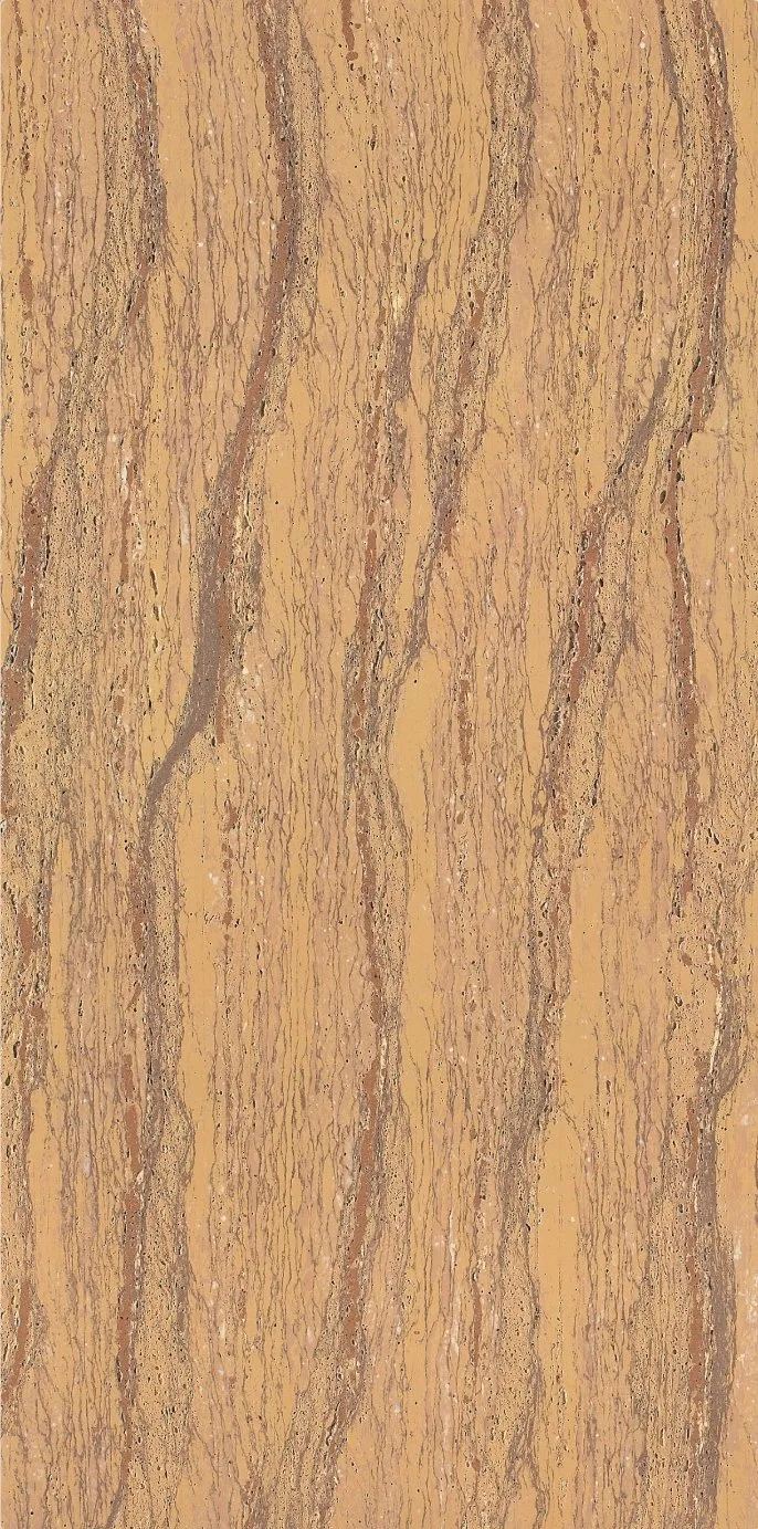 Polished Stone Tile Travertine Rustic with Low Water Absorption for Interior and Exterior Use