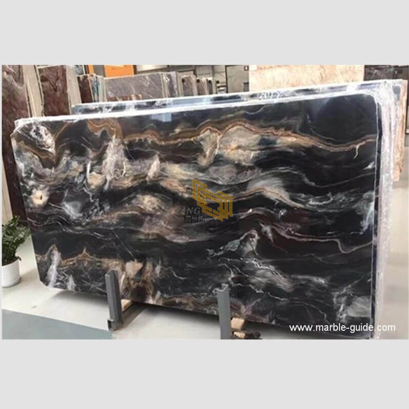 Venice Gold Black Marble Stone Tiles for Floor/Residential/Commercial/Home/Hotel