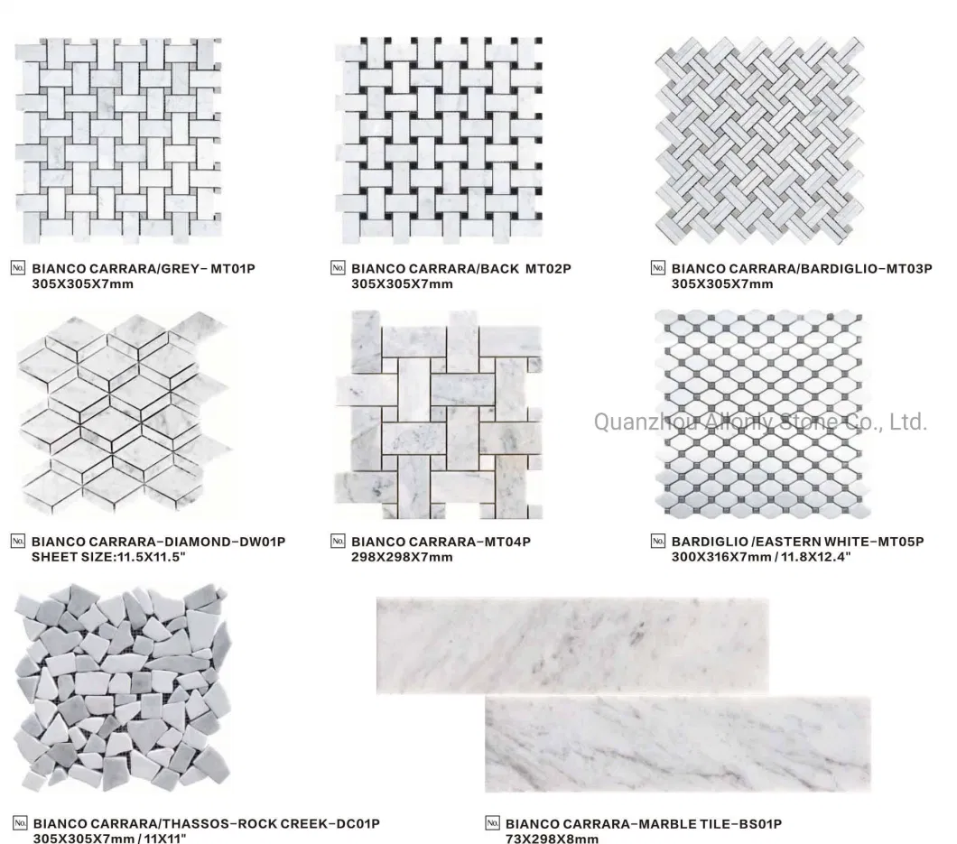 3D Effect Dark/Light Emperador and Spanish Beige Marble Mosaic Floor Tile for Bathroom Hall