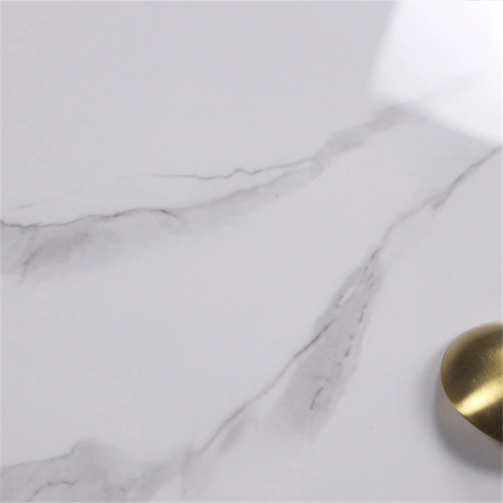 Glazed Polished Thick Floor Porcelain Pure White Marble Tile