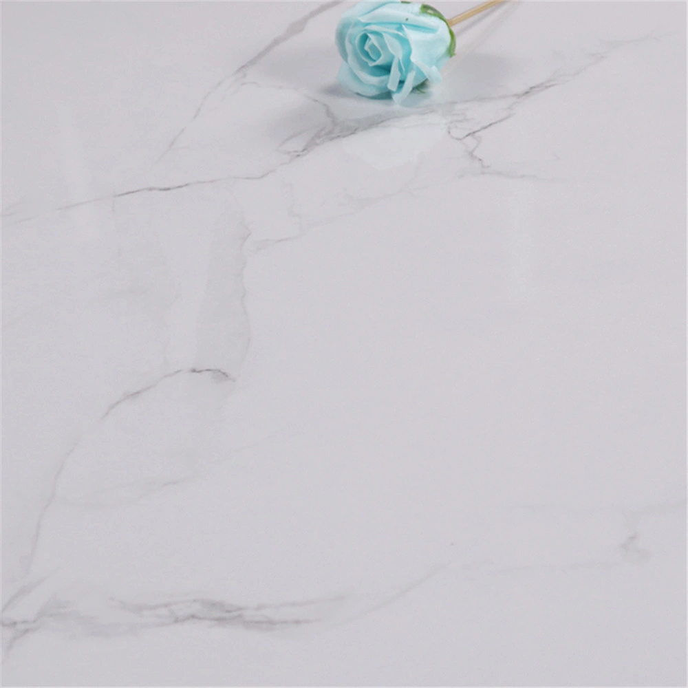 Glazed Polished Thick Floor Porcelain Pure White Marble Tile