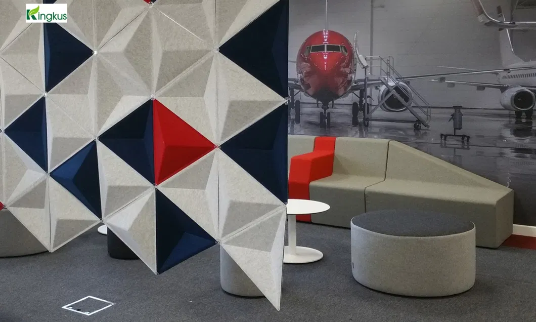 Polyester Fiber Acoustic 3D Panel Tiles