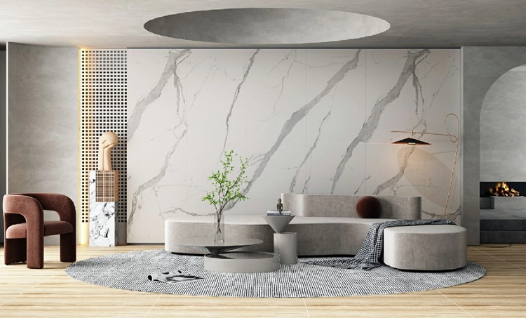 Hot Sale Tiles for Kitchen Countertops Artificial Stone White Sintered Stone Porcelain Slab Faux Marble