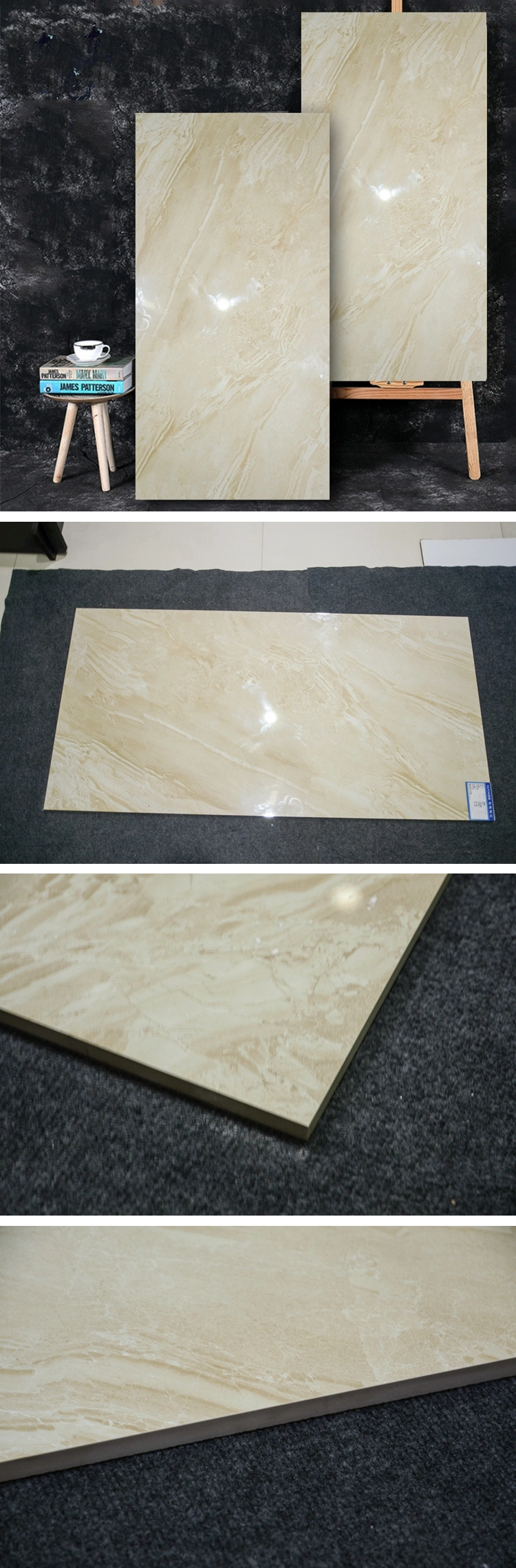 Star Hotel Beige Marble Texture Porcelain Tile 600 X 1200