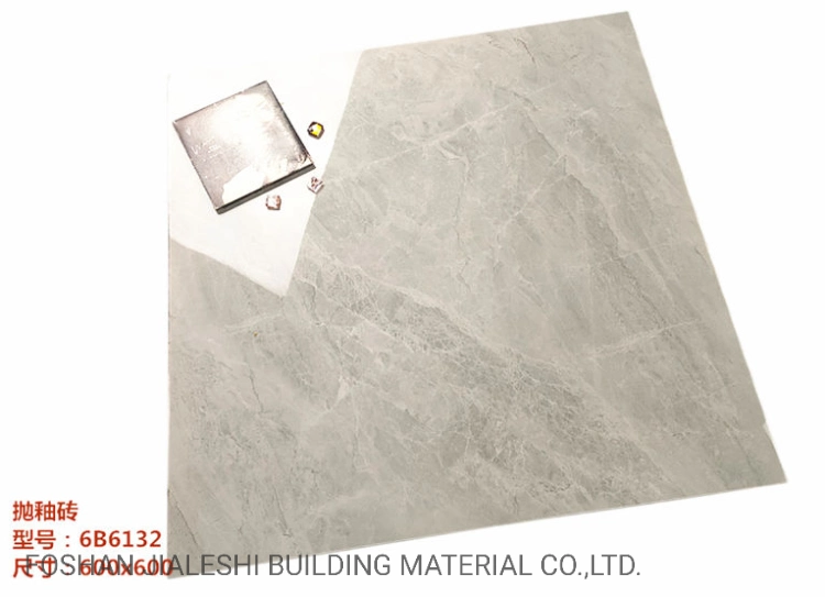 Gray Marble Living Room Floor and Wall Porcelain Tiles 600X600