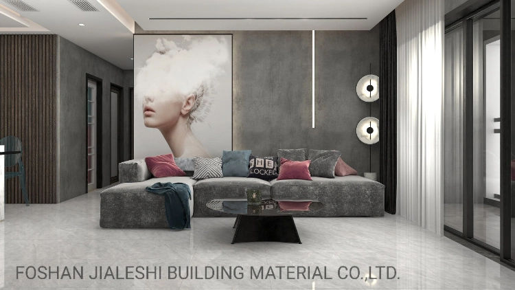 Gray Marble Living Room Floor and Wall Porcelain Tiles 600X600