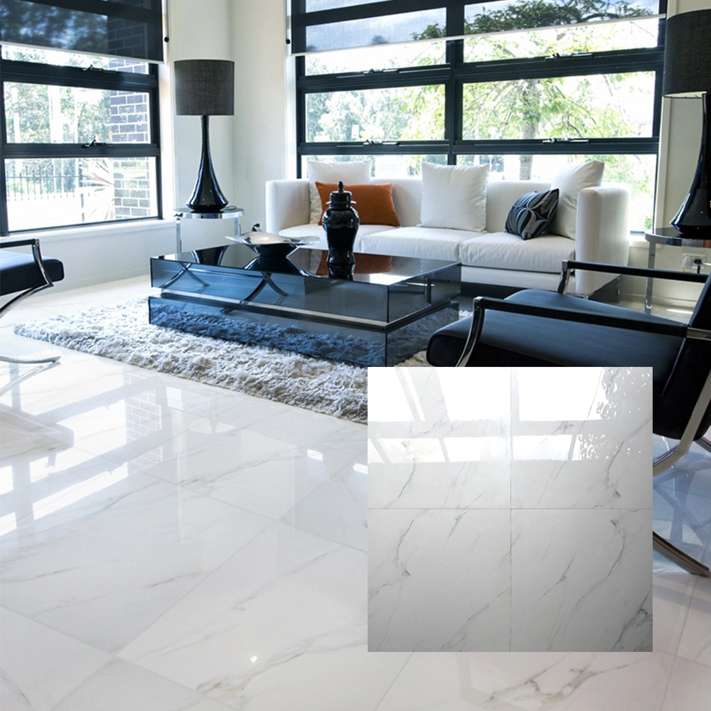 White Marble Glazed Polished Floor Wall Tiles Ceramic 600X600mm Square Tile Porcelain Spanish Tile