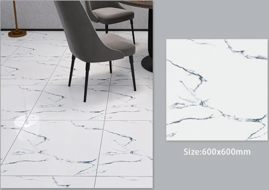Foshan Factory Cheap Price Polished Glazed Porcelain White Floor Tiles 600*600mm