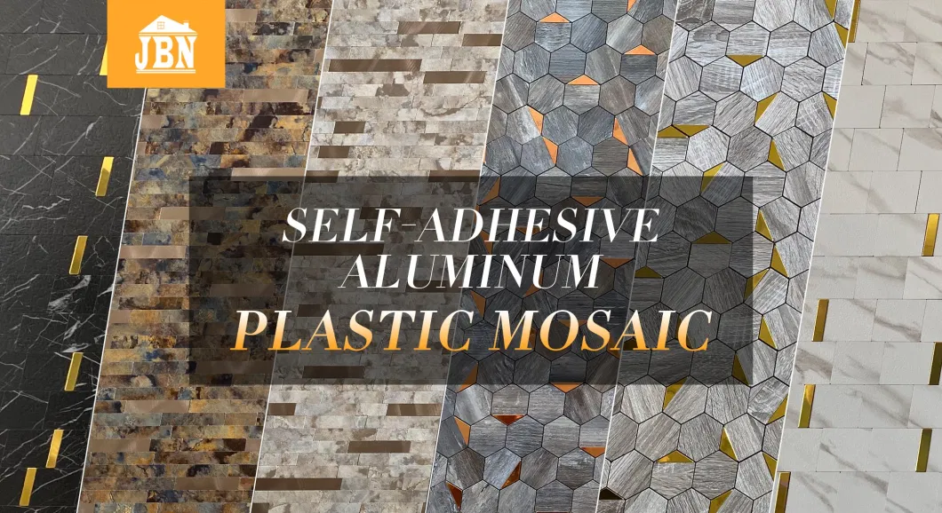 Dark Marbled Pattern Self-Adhesive Mosaic Wall Tiles Ceiling Tiles