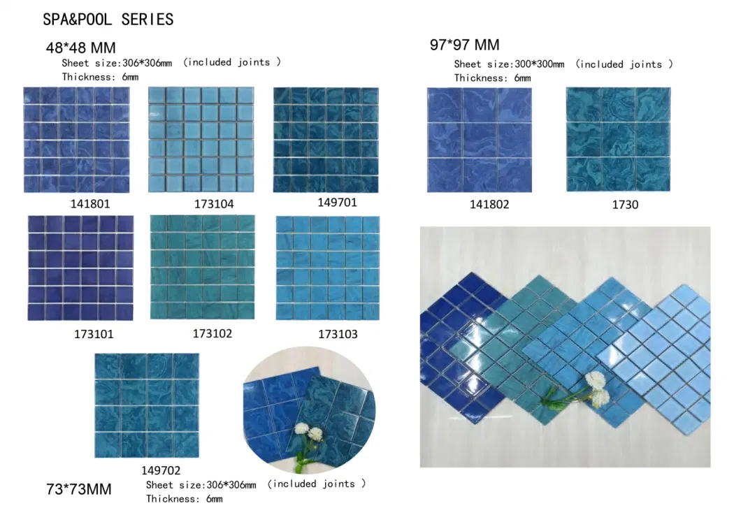 Shinny Mirror porcelain Finished Square Ceramic Mosaic Tiles for Floor Wall Project